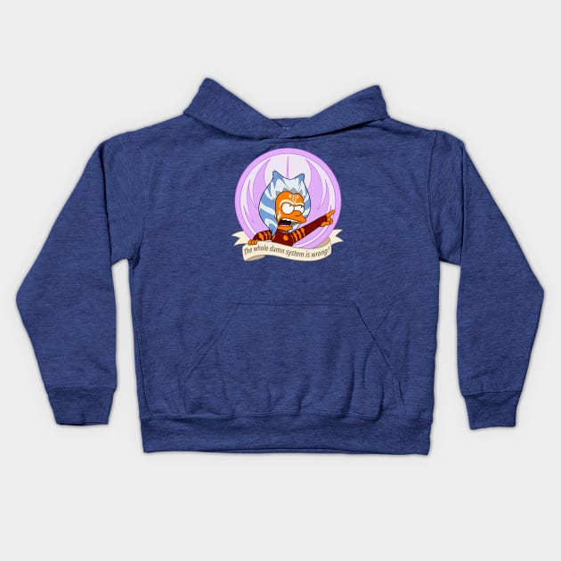 Angry Padawan Kids Hoodie by DrawingsFromHell